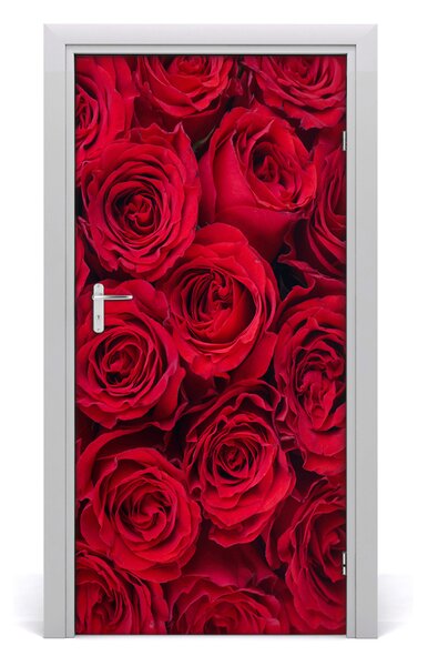 Samolepiace fototapety na dvere červená ruža 95x205 cm