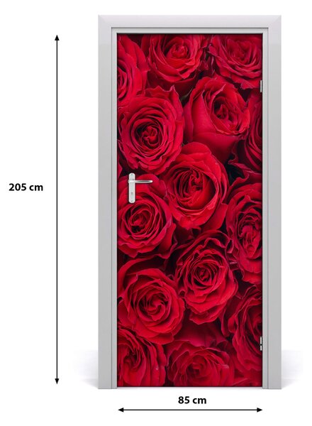 Samolepiace fototapety na dvere červená ruža 85x205 cm