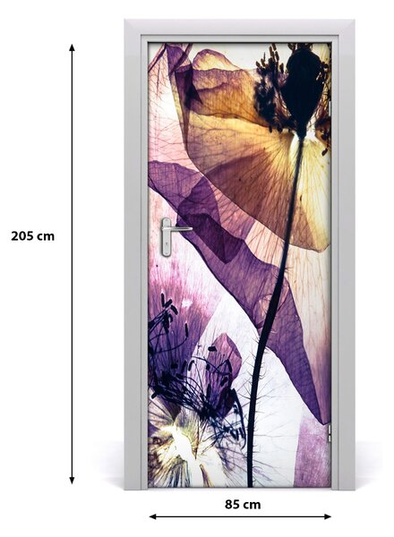 Fototapeta na dvere mak 85x205 cm
