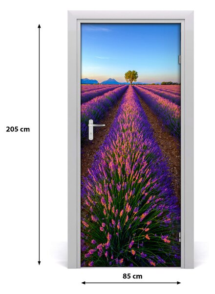 Fototapeta na dvere samolepiace poľa levanduľa 85x205 cm