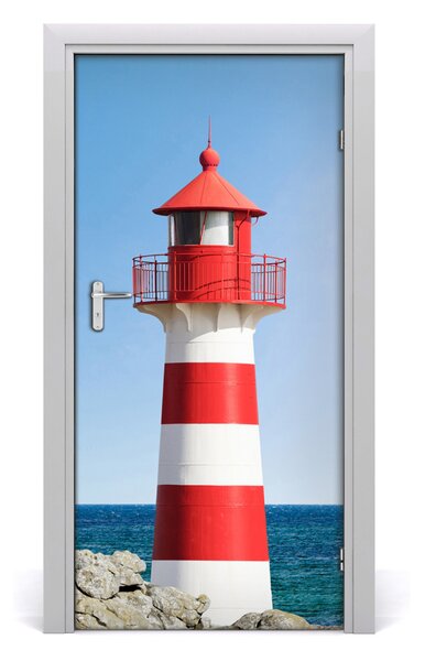 Fototapeta na dvere samolepiace morský maják 95x205 cm