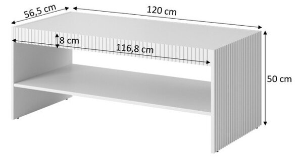 HALMAR Konferenčný stolík Pafos 120 cm biely