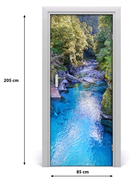 Fototapeta na dvere samolepiace rieka v lese 85x205 cm