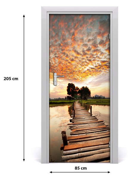 Fototapeta na dvere drevený most 85x205 cm