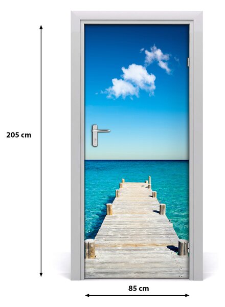 Fototapeta na dvere drevené mólo 85x205 cm