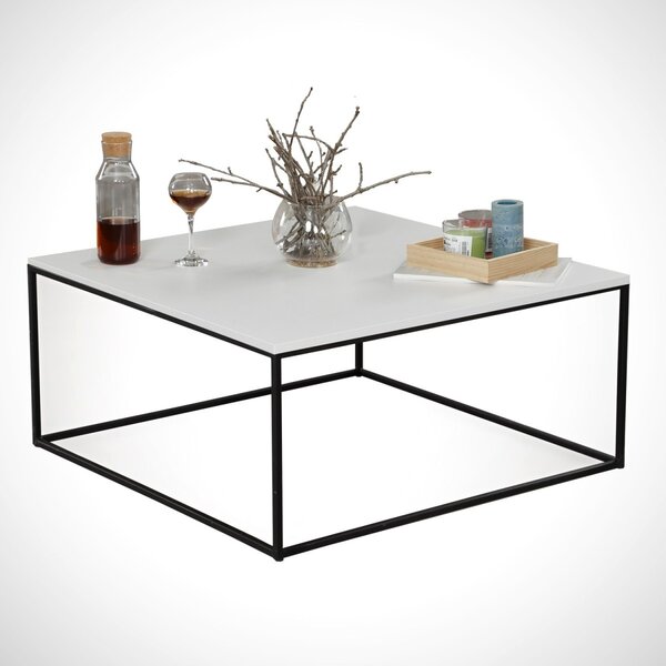 Kalune Design Konferenčný stolík Poly 75 cm biely II