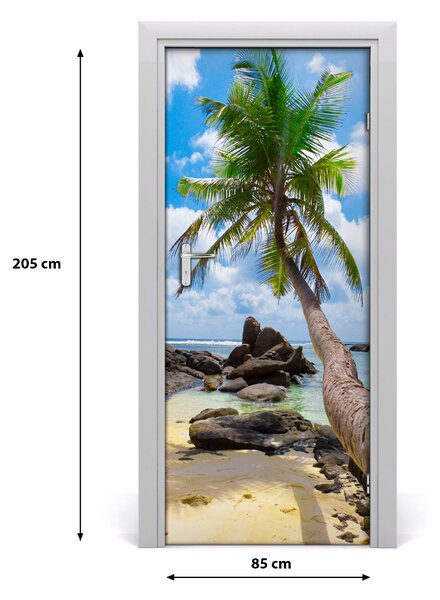 Fototapeta na dvere tropická pláž 85x205 cm