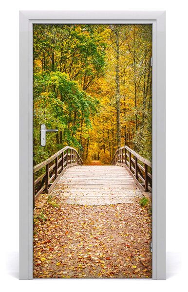 Fototapeta na dvere les jeseň 95x205 cm