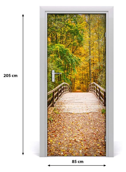Fototapeta na dvere les jeseň 85x205 cm