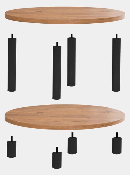 Kalune Design Konferenčný stolík Roby borovica atlantic/čierna