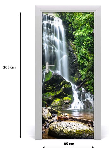 Fototapeta na dvere vodopád džungle 85x205 cm