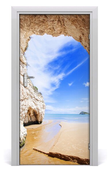 Fototapeta na dvere jaskyne nad morom 95x205 cm