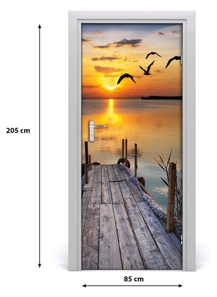 Fototapeta na dvere drevené mólo 85x205 cm