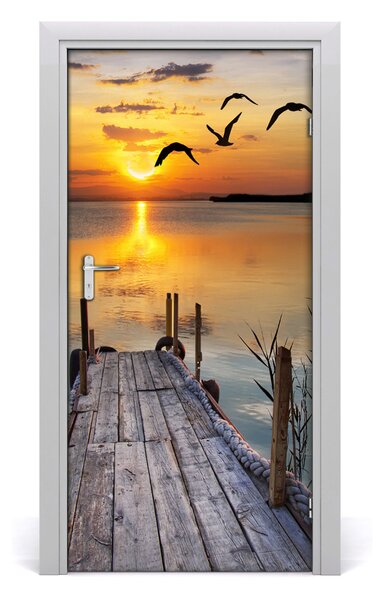 Fototapeta na dvere drevené mólo 95x205 cm