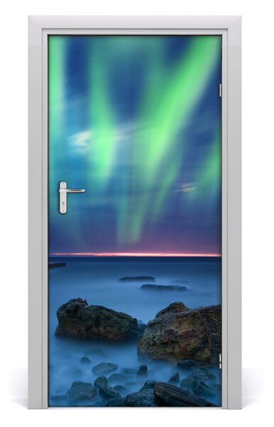 Fototapeta na dvere polárna žiara 95x205 cm
