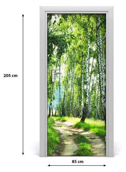 Fototapeta na dvere Břízová les 85x205 cm