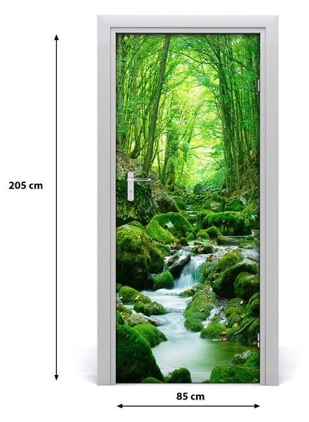 Fototapeta na dvere potok džungle 85x205 cm