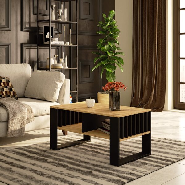 Ak furniture Konferenčný stolík Rockford dub artisan/čierny