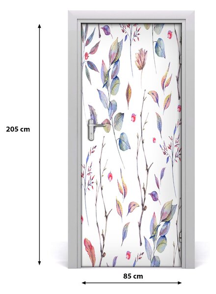 Samolepiace fototapety na dvere lístia eukaliptus 85x205 cm