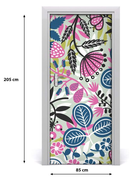 Samolepiace fototapety na dvere kvety 85x205 cm