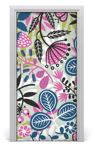 Samolepiace fototapety na dvere kvety 95x205 cm