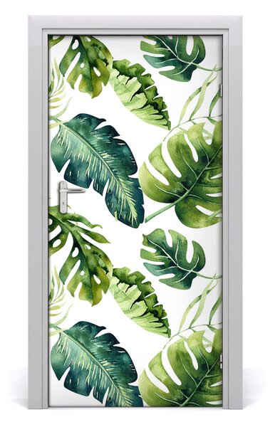 Samolepiace fototapety na dvere tropické lístia 95x205 cm