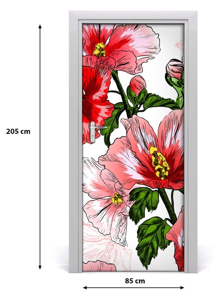 Samolepiace fototapety na dvere Hibskus 85x205 cm