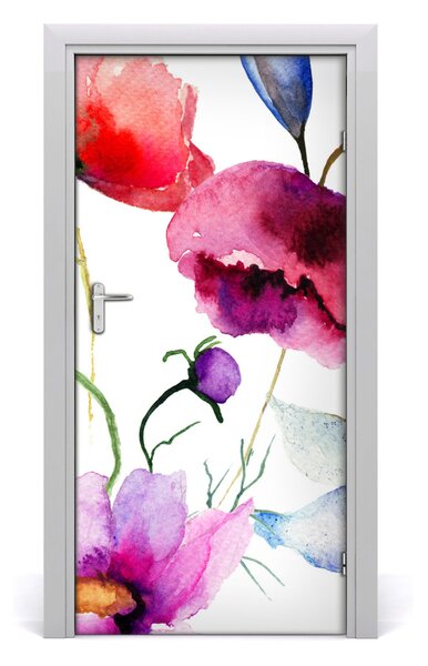 Samolepiace fototapety na dvere mak 95x205 cm