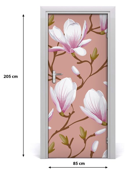 Samolepiace fototapety na dvere magnólia 85x205 cm