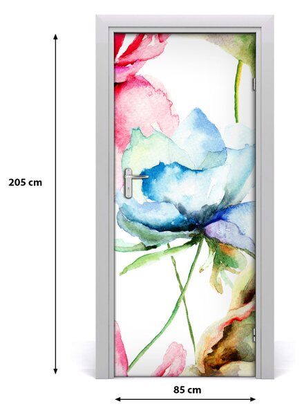 Samolepiace fototapety na dvere mak 85x205 cm