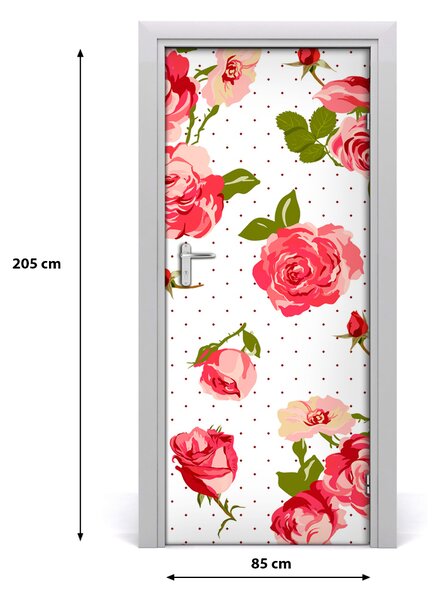 Samolepiace fototapety na dvere divoká ruža 85x205 cm