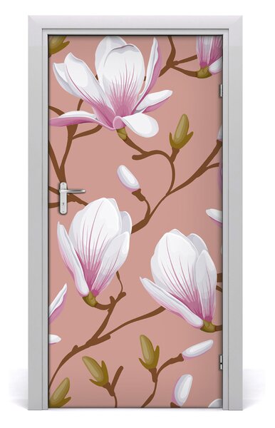 Samolepiace fototapety na dvere magnólia 95x205 cm