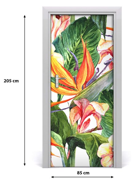 Samolepiace fototapety na dvere havajský vzor 85x205 cm