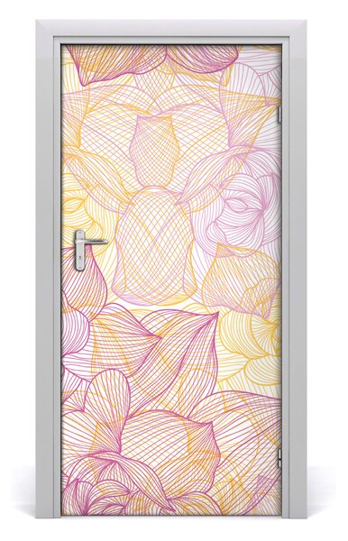 Samolepiace fototapety na dvere kvety 95x205 cm