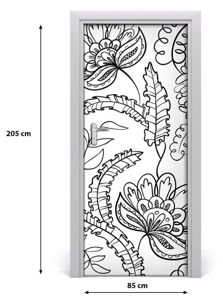 Samolepiace fototapety na dvere pozadia Zentangle 85x205 cm