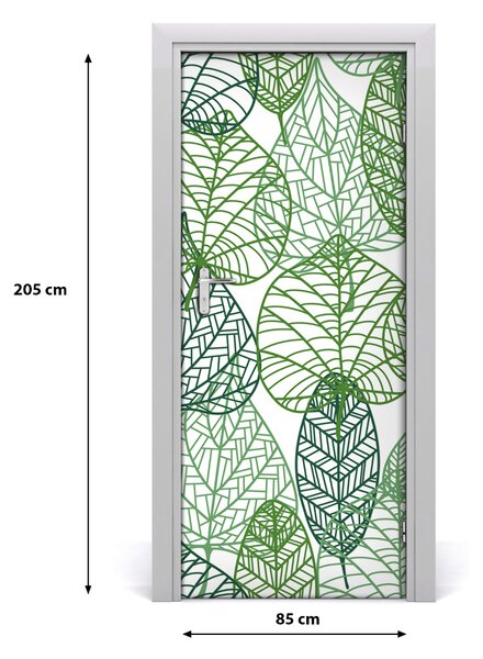 Samolepiace fototapety na dvere lístia 85x205 cm