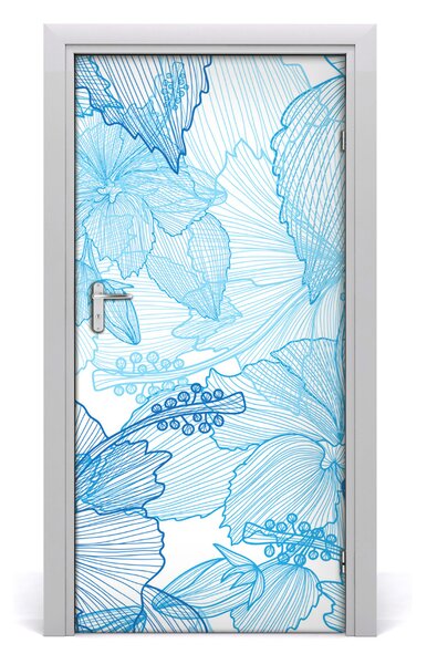 Samolepiace fototapety na dvere havajskej kvety 95x205 cm