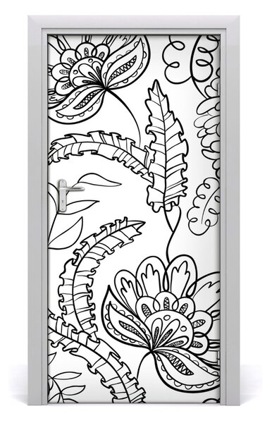 Samolepiace fototapety na dvere pozadia Zentangle 95x205 cm
