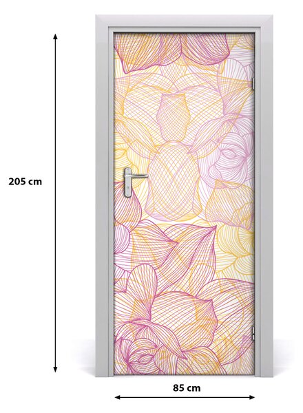 Samolepiace fototapety na dvere kvety 85x205 cm