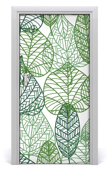 Samolepiace fototapety na dvere lístia 95x205 cm