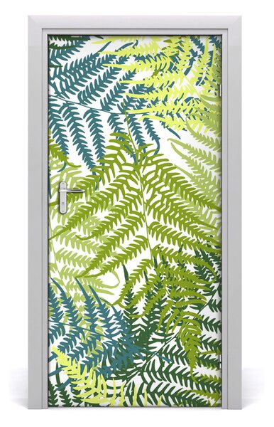 Samolepiace fototapety na dvere lístia paprade 95x205 cm