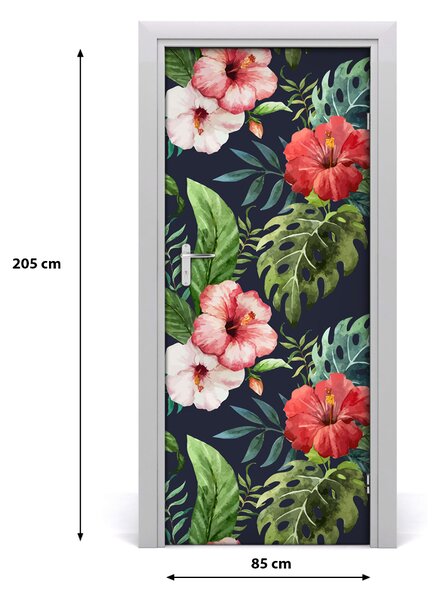 Samolepiace fototapety na dvere havajský vzor 85x205 cm