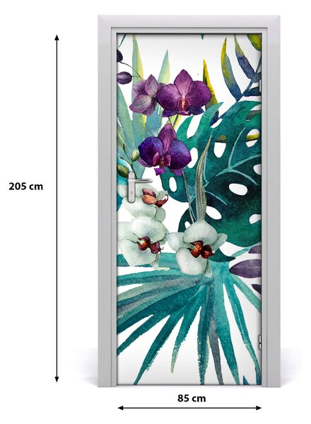 Samolepiace fototapety na dvere havajský vzor 85x205 cm