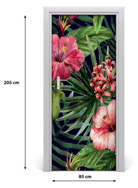 Samolepiace fototapety na dvere havajský vzor 85x205 cm