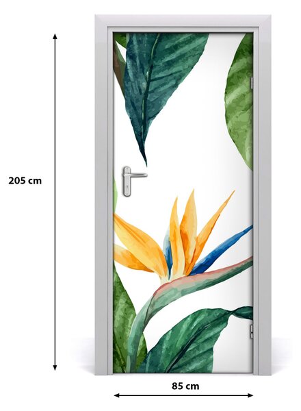 Samolepiace fototapety na dvere Strelitzia reginae 85x205 cm