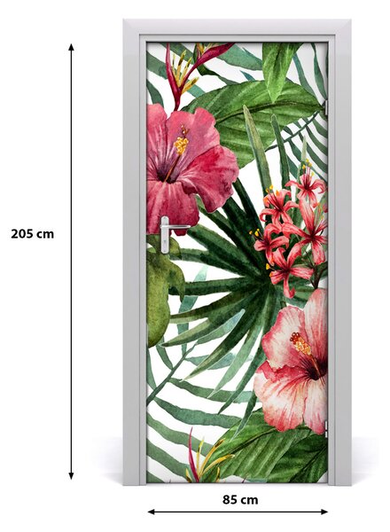 Samolepiace fototapety na dvere havajský vzor 85x205 cm