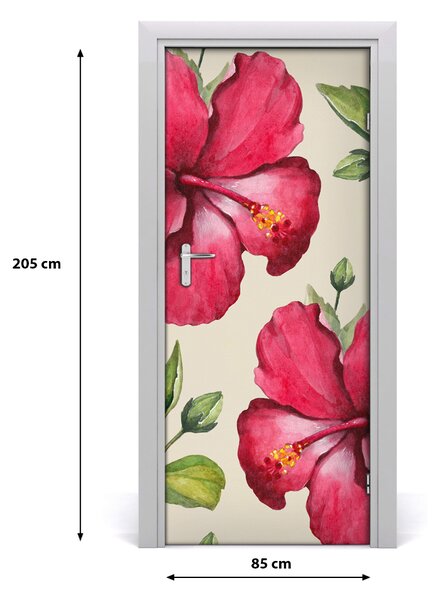 Samolepiace fototapety na dvere havajskej kvety 85x205 cm
