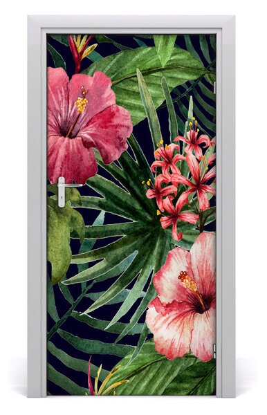 Samolepiace fototapety na dvere havajský vzor 95x205 cm