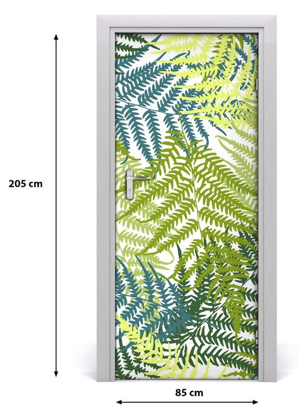 Samolepiace fototapety na dvere lístia paprade 85x205 cm