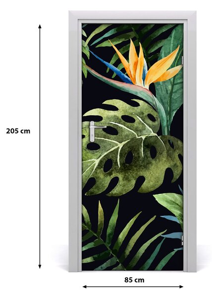 Samolepiace fototapety na dvere havajský vzor 85x205 cm